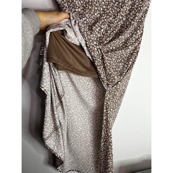 Arula Kassidy Brown Floral Midi Skirt Size 2X - Picture 4 of 7